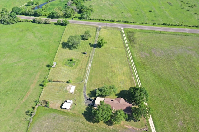 drone / aerial view featuring a rural view