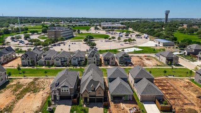 bird's eye view with a residential view