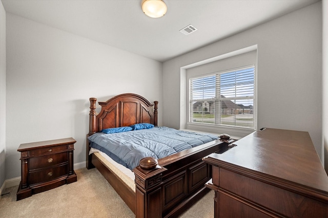 351 Evening Fire Dr, Waxahachie, TX 75167 - bedroom with light carpet, visible vents, and baseboards