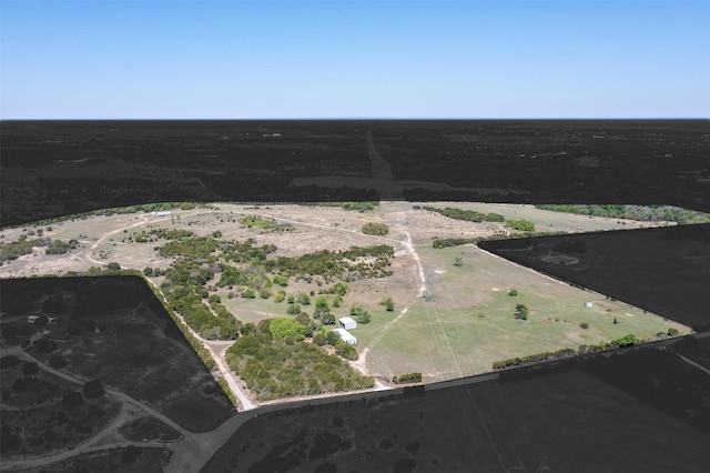 aerial view featuring a rural view