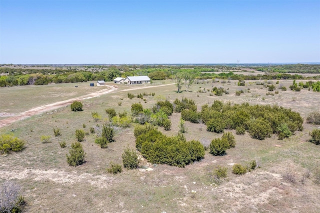 aerial view with a rural view