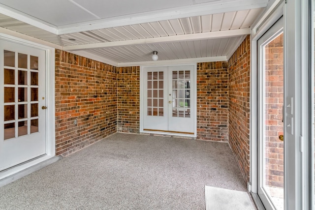 1806 Elm Crest Dr, Arlington, TX 76012 - unfurnished sunroom featuring french doors