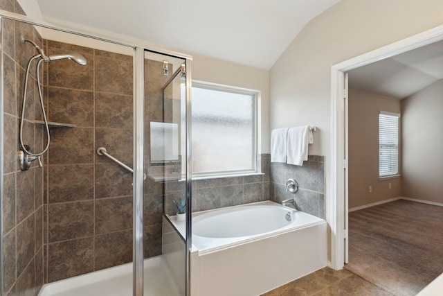 601 Wichita Trl, Mckinney, TX 75071 - bathroom featuring a stall shower, a wealth of natural light, and a bath