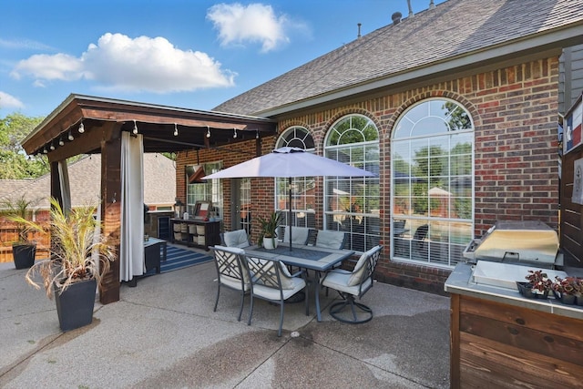 view of patio / terrace featuring outdoor dining space