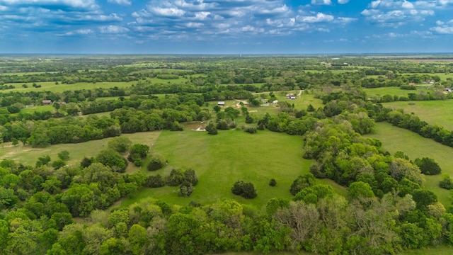 aerial view with a rural view