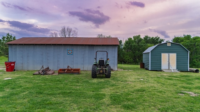 view of shed