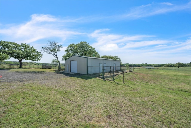 200 Leea Ln, Weatherford, TX 76087 - view of pole building with a rural view, a lawn, and fence