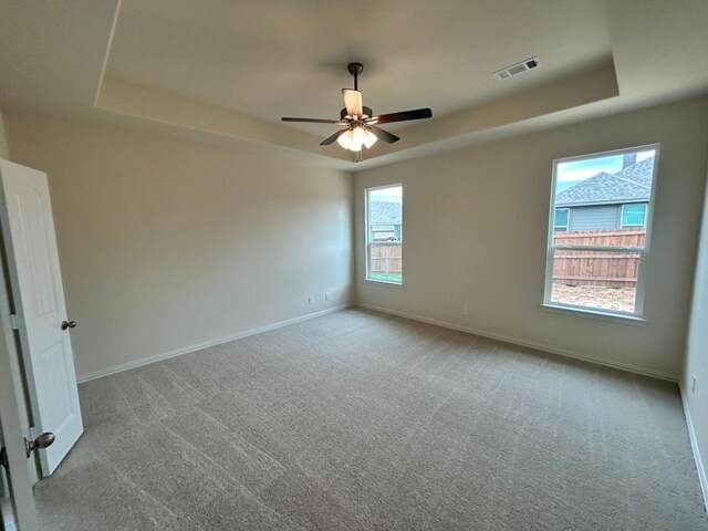 3517 Columbus St, Gainesville, TX 76240 - empty room with a tray ceiling and carpet flooring
