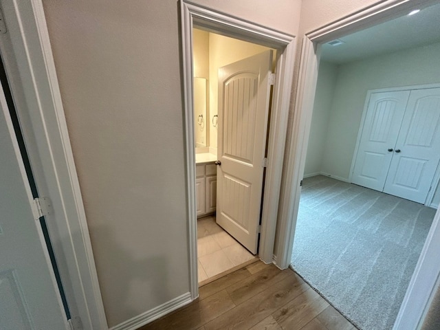 3517 Columbus St, Gainesville, TX 76240 - hallway with light wood-type flooring