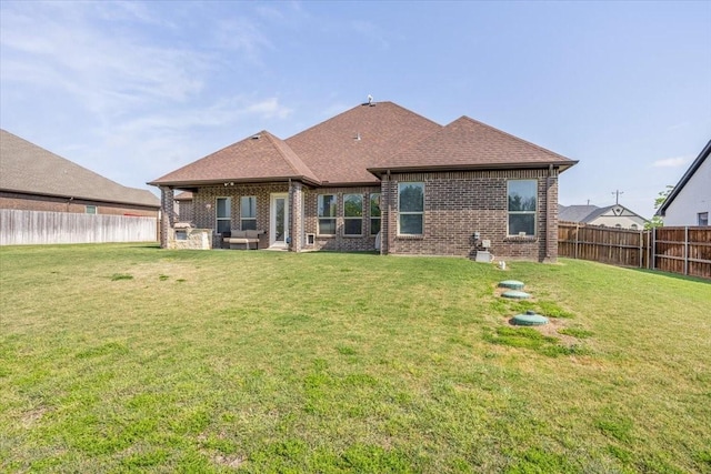 12409 Messer Ct, Fort Worth, TX 76126 - back of house with brick siding and a shingled roof