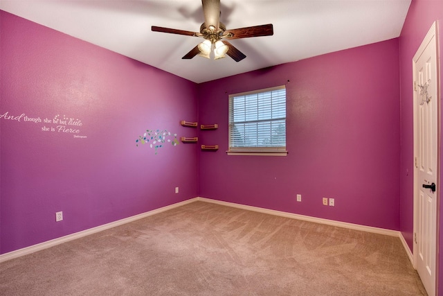 2176 English Rd, Rockwall, TX 75032 - empty room with baseboards, a ceiling fan, and carpet