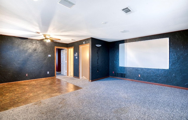 2176 English Rd, Rockwall, TX 75032 - carpeted empty room featuring ceiling fan, baseboards, and visible vents