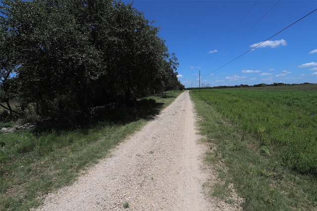 view of street featuring a rural view