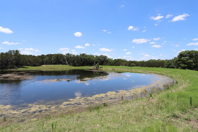 property view of water with a view of trees