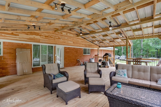 1042 N Lane Dr, Shreveport, LA 71107 - wooden deck with an outdoor hangout area