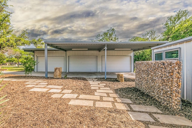 garage with a garage