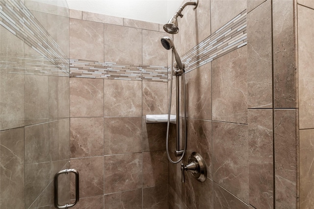 details featuring a shower stall