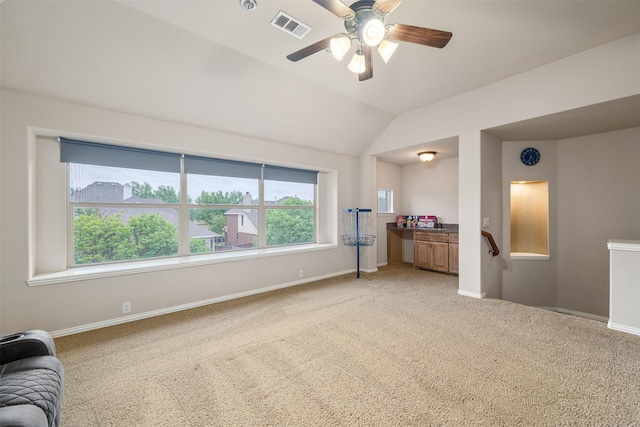 unfurnished room with light carpet, baseboards, and visible vents