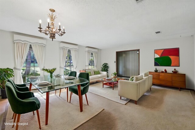 5112 River Ridge Rd, Arlington, TX 76017 - dining space featuring a chandelier
