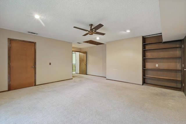 5112 River Ridge Rd, Arlington, TX 76017 - unfurnished bedroom with carpet flooring, a textured ceiling, recessed lighting, and ceiling fan