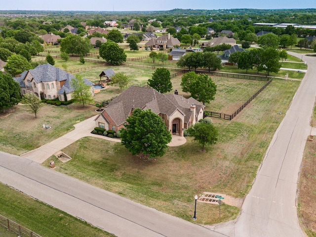 aerial view featuring a residential view