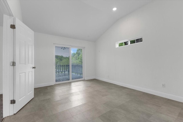 1125 Rodeo Center Blvd, Mesquite, TX 75149 - spare room with healthy amount of natural light, lofted ceiling, baseboards, and recessed lighting
