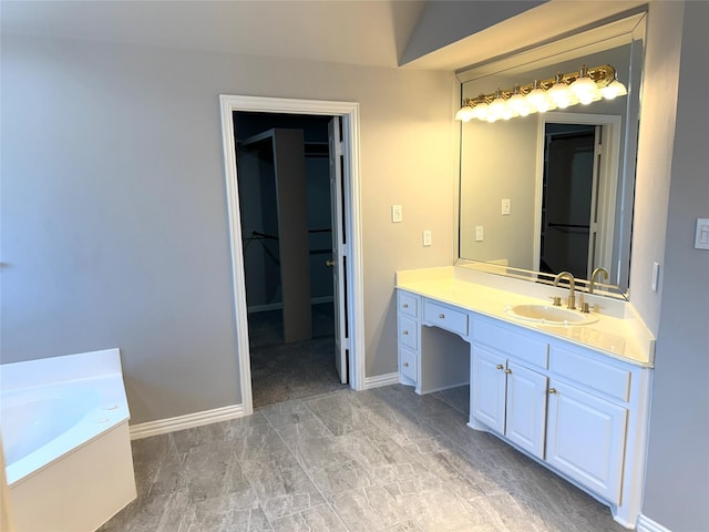 611 Twin Creek Dr, Allen, TX 75013 - unfurnished bedroom with vaulted ceiling, carpet floors, a closet, baseboards, and a ceiling fan
