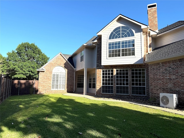 611 Twin Creek Dr, Allen, TX 75013 - rear view of house featuring a cooling unit, brick siding, and a shingled roof