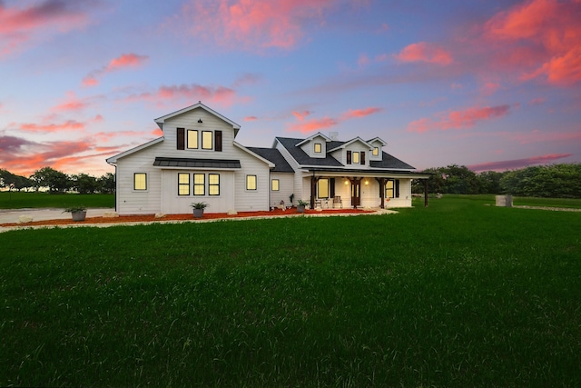 3728 George Owens Rd, Ponder, TX 76259 - modern inspired farmhouse featuring a porch and a front lawn