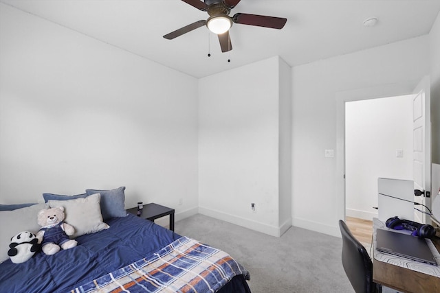 3728 George Owens Rd, Ponder, TX 76259 - carpeted bedroom featuring baseboards and a ceiling fan
