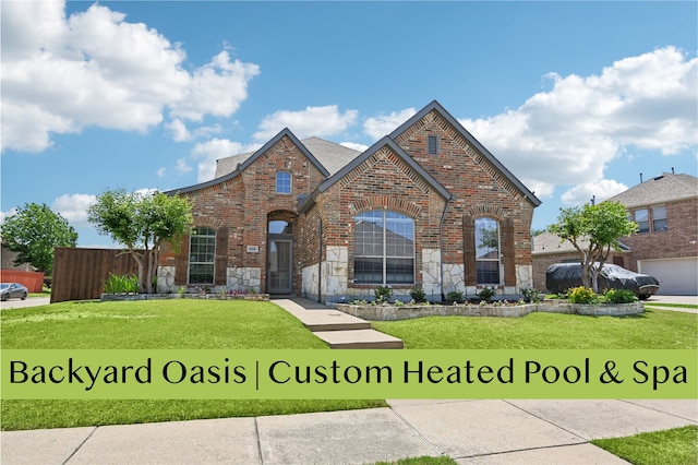 202 Beacon Hill Ln, Forney, TX 75126 - view of front of house featuring brick siding and stone siding