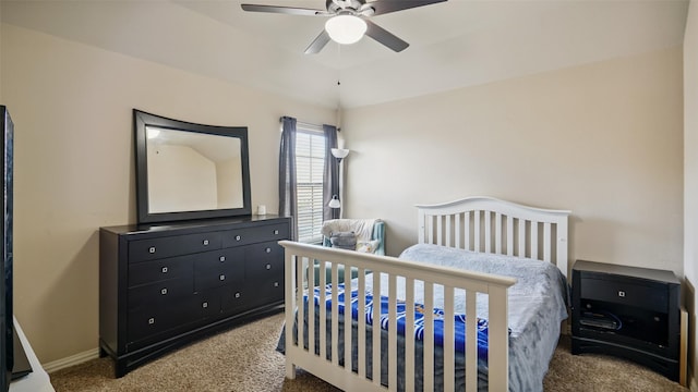 202 Beacon Hill Ln, Forney, TX 75126 - bedroom with carpet flooring and a ceiling fan