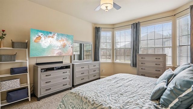 202 Beacon Hill Ln, Forney, TX 75126 - bedroom with light colored carpet and ceiling fan