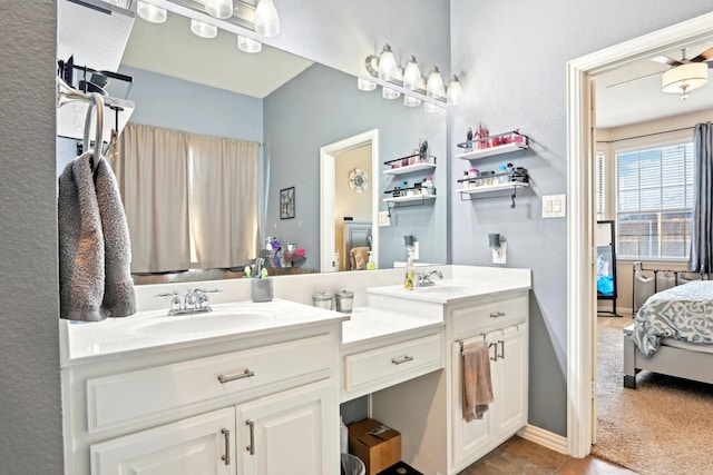 202 Beacon Hill Ln, Forney, TX 75126 - ensuite bathroom with double vanity and tile patterned flooring