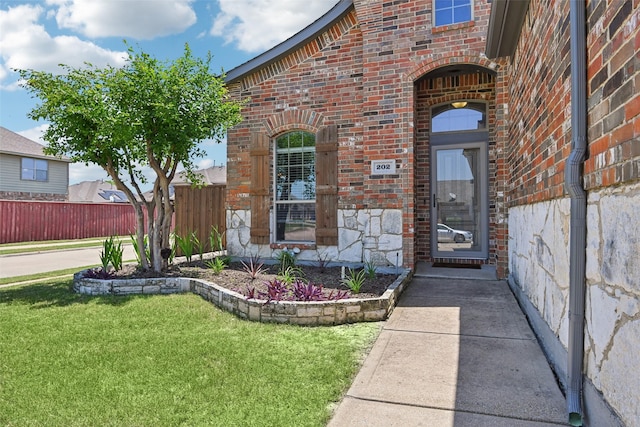 202 Beacon Hill Ln, Forney, TX 75126 - entrance to property with brick siding