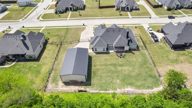 aerial view featuring a residential view