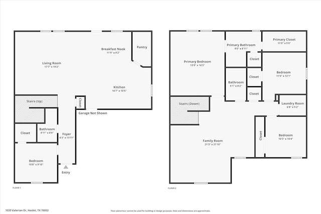 1020 Valerian Dr, Haslet, TX 76052 - floor plan / room layout