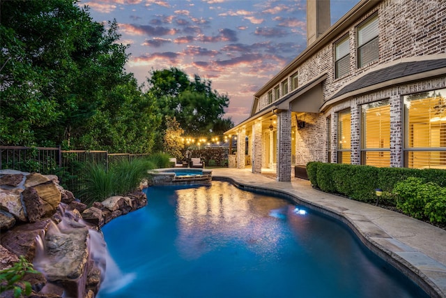 1191 Broken Bend Dr, Prosper, TX 75078 - view of pool featuring a patio and a pool with connected hot tub