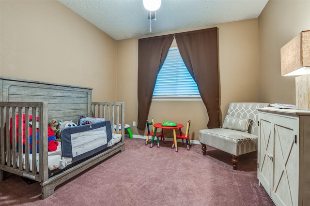 3451 Sudith Ln, Midlothian, TX 76065 - carpeted bedroom with baseboards and a textured ceiling