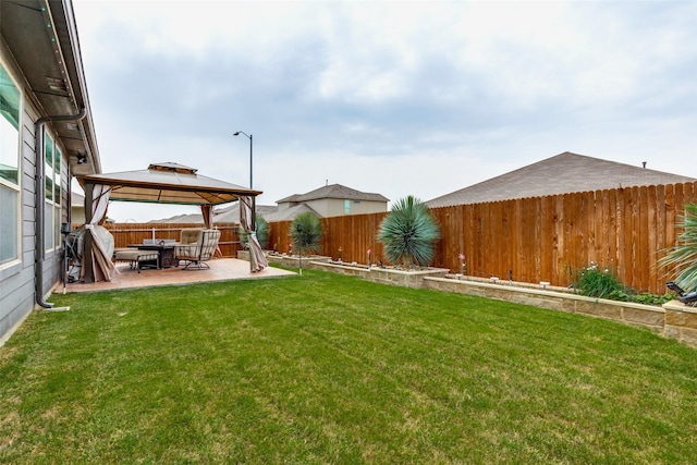 736 Wilmott Ter, Fort Worth, TX 76247 - view of yard with a gazebo and a patio