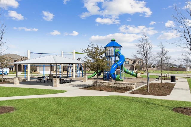736 Wilmott Ter, Fort Worth, TX 76247 - community playground featuring a gazebo and a yard