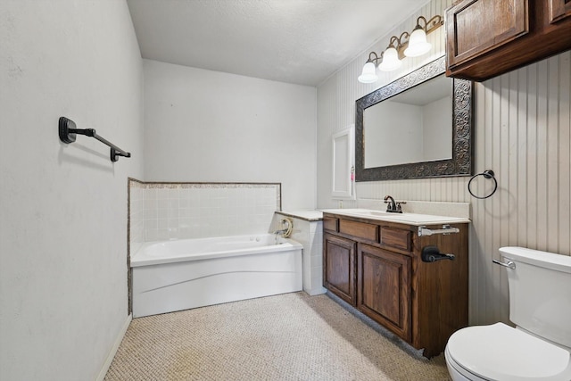 112 Bow Creek Cir, Red Oak, TX 75154 - full bath with toilet, a garden tub, vanity, and baseboards