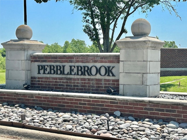 view of community sign