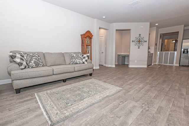4125 Stockman Dr, Krum, TX 76249 - living area with wood finished floors and baseboards
