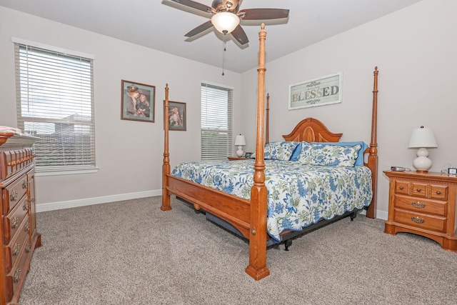 4125 Stockman Dr, Krum, TX 76249 - carpeted bedroom with baseboards and a ceiling fan