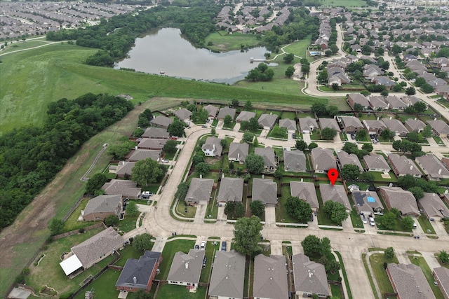 5208 Hidden Knolls Dr, Mckinney, TX 75071 - aerial view of property's location with a nearby body of water and nearby suburban area