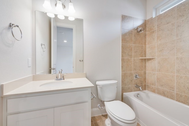 1006 Cascading Creek Dr, Rockwall, TX 75087 - full bathroom featuring toilet, vanity, bathing tub / shower combination, and baseboards