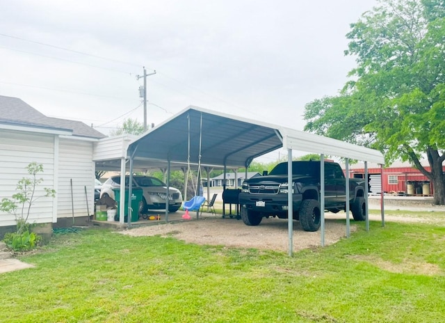 view of car parking with a detached carport