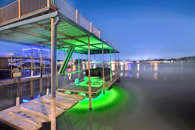 7909 Bal Harbour Ct, Fort Worth, TX 76179 - dock area with boat lift and a water view