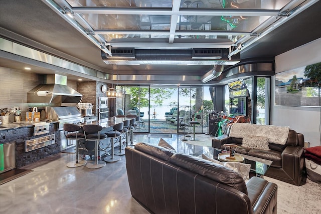 7909 Bal Harbour Ct, Fort Worth, TX 76179 - living area with healthy amount of natural light and finished concrete flooring